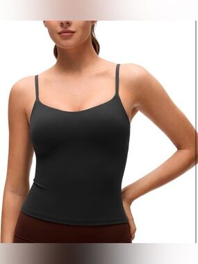 CRZ YOGA Softness Mold Butterluxe Camisole Tank Top for Women - Crop